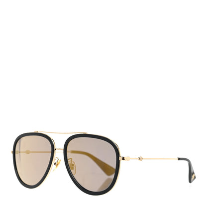 Gucci Aviator Sunglasses GG0062S Black Gold 1 of 6