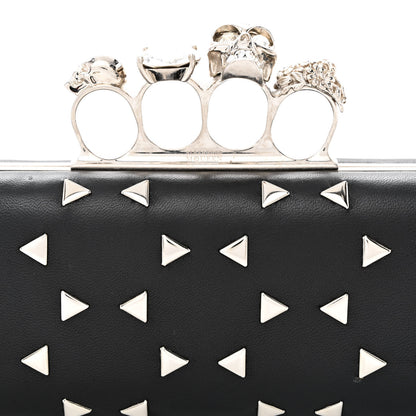 Alexander McQueen Nappa Triangle Studded Knucklebox Clutch Black 7 of 10