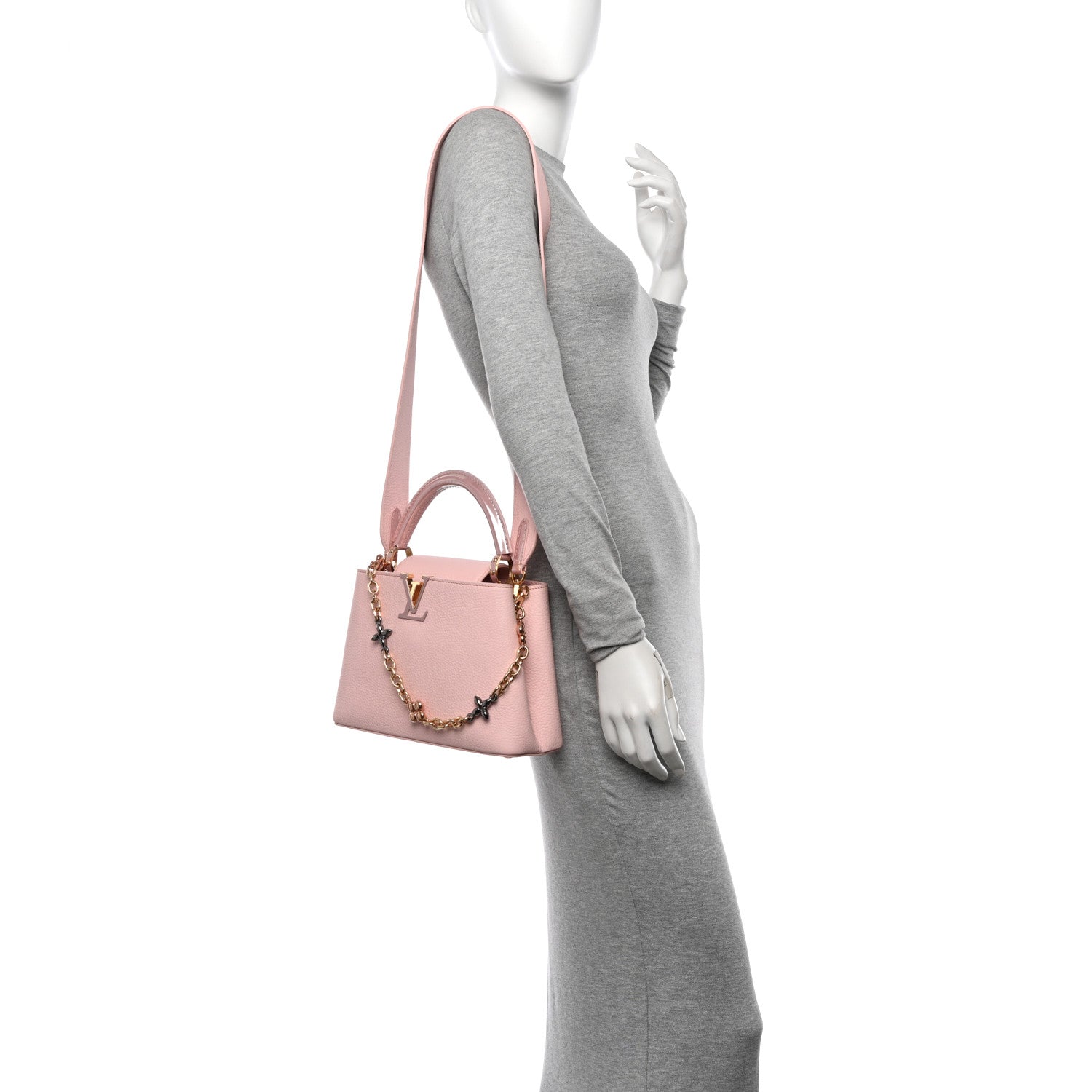Louis Vuitton Taurillon Capucines BB Rose Jasmin 2 of 10