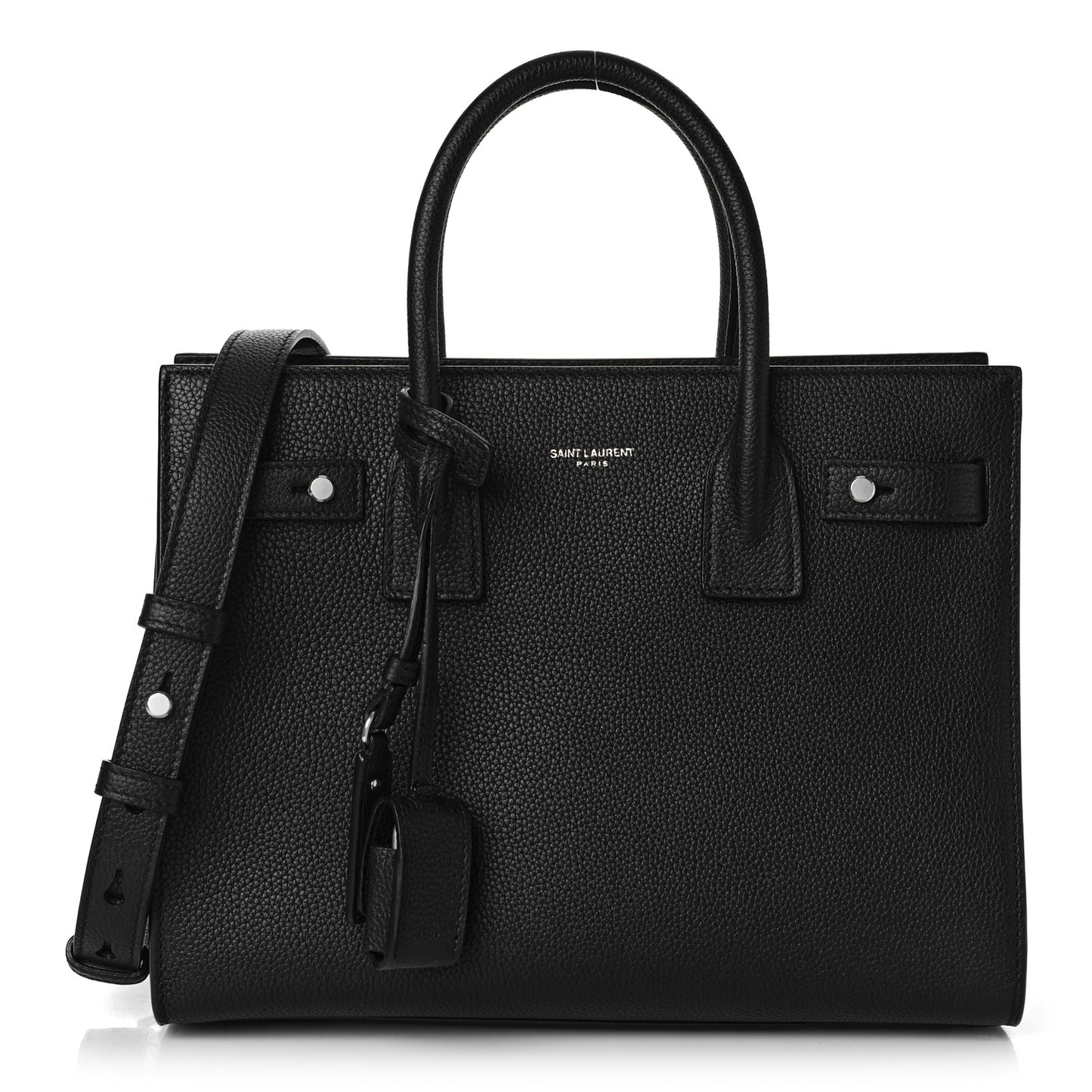 Grained Calfskin Baby Sac De Jour Souple Black