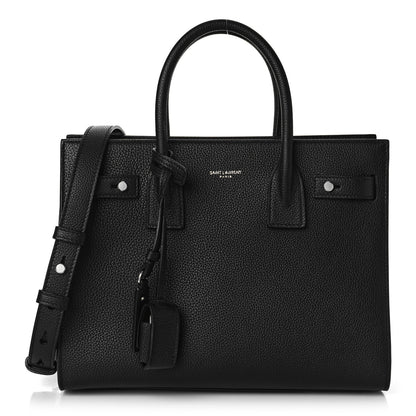Saint Laurent Grained Calfskin Baby Sac De Jour Souple Black 2 of 8