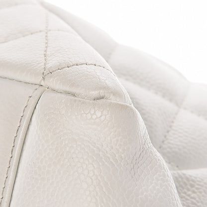 Chanel Caviar Quilted Grand Shopping Tote GST White 23 of 24