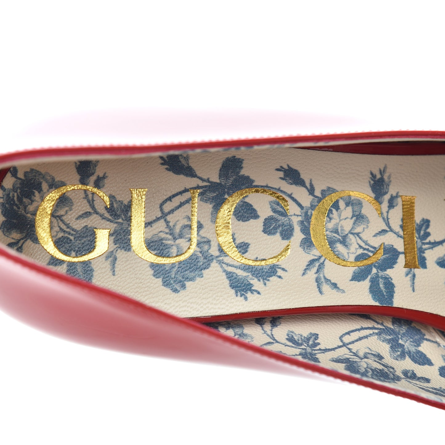 Vernice GG Victoire 55mm Loafer Pumps 38.5 Hibiscus Red
