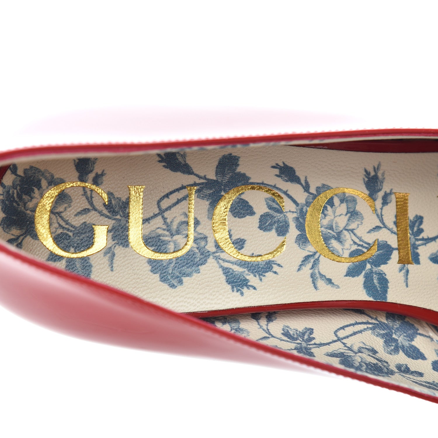 Gucci Vernice GG Victoire 55mm Loafer Pumps 38.5 Hibiscus Red 7 of 9