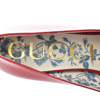 Gucci Vernice GG Victoire 55mm Loafer Pumps 38.5 Hibiscus Red 7 of 9