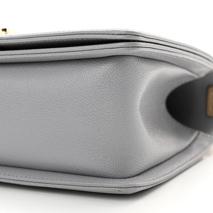 Chanel Caviar Quilted Medium Boy Flap Grey 9 of 9