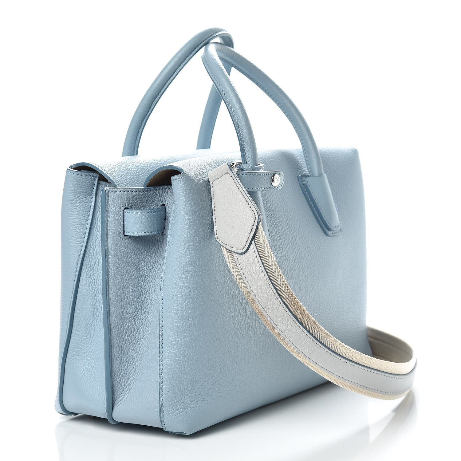 MCM Grained Calfskin Medium Milla Tote Sky Blue 3 of 12