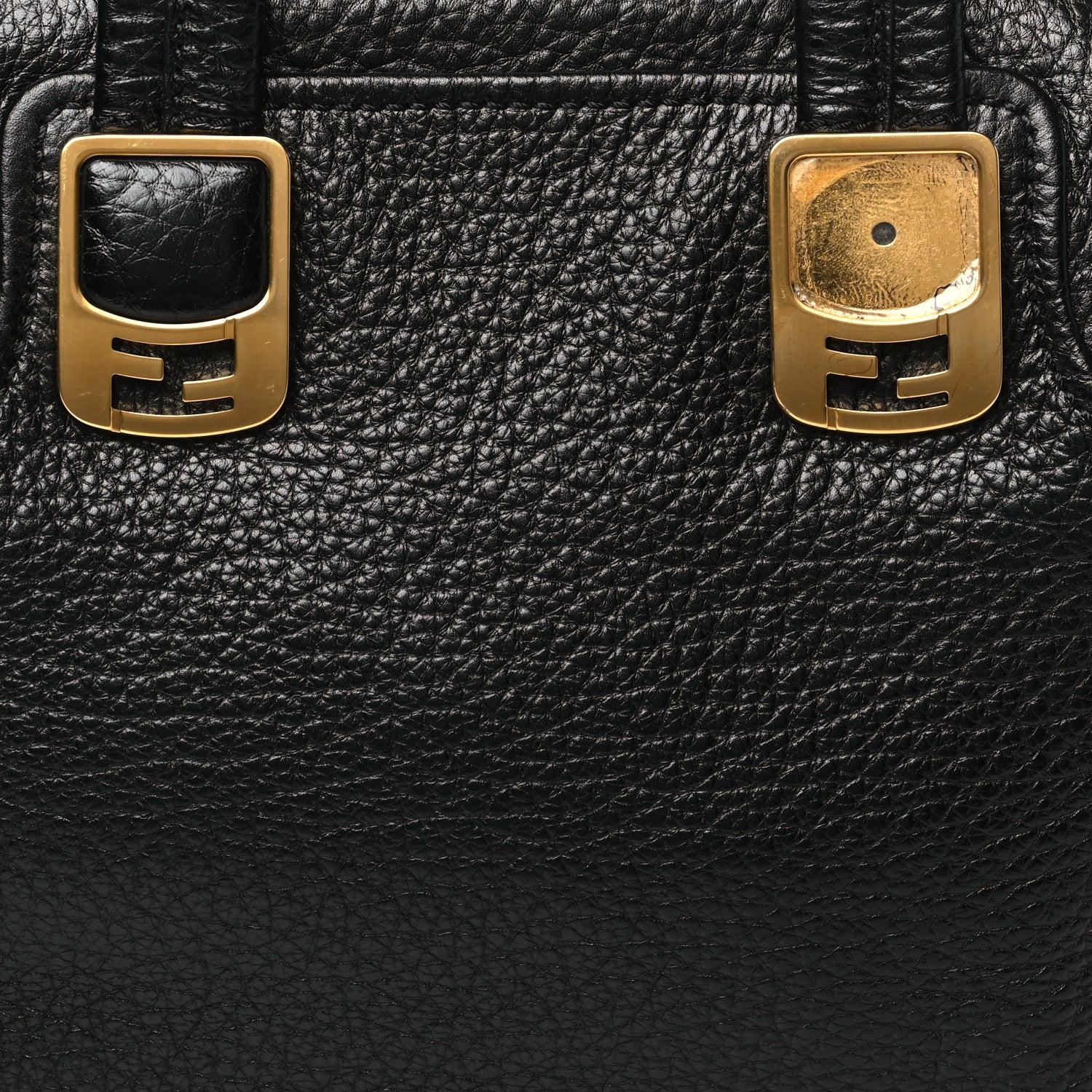 Fendi Pebbled Calfskin Small Chameleon Tote Black 8 of 11
