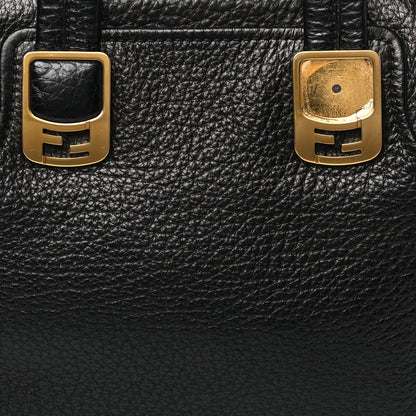 Fendi Pebbled Calfskin Small Chameleon Tote Black 8 of 11