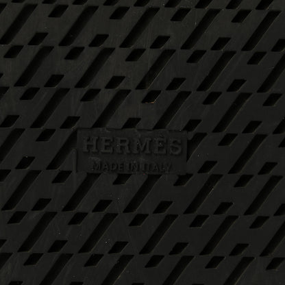 Hermes Techno Fringed H Canvas Caflskin Womens Chypre Sandals 38 Prunoir Black 7 of 11
