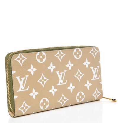 Louis Vuitton Monogram Giant Zippy Wallet Kaki White 3 of 10