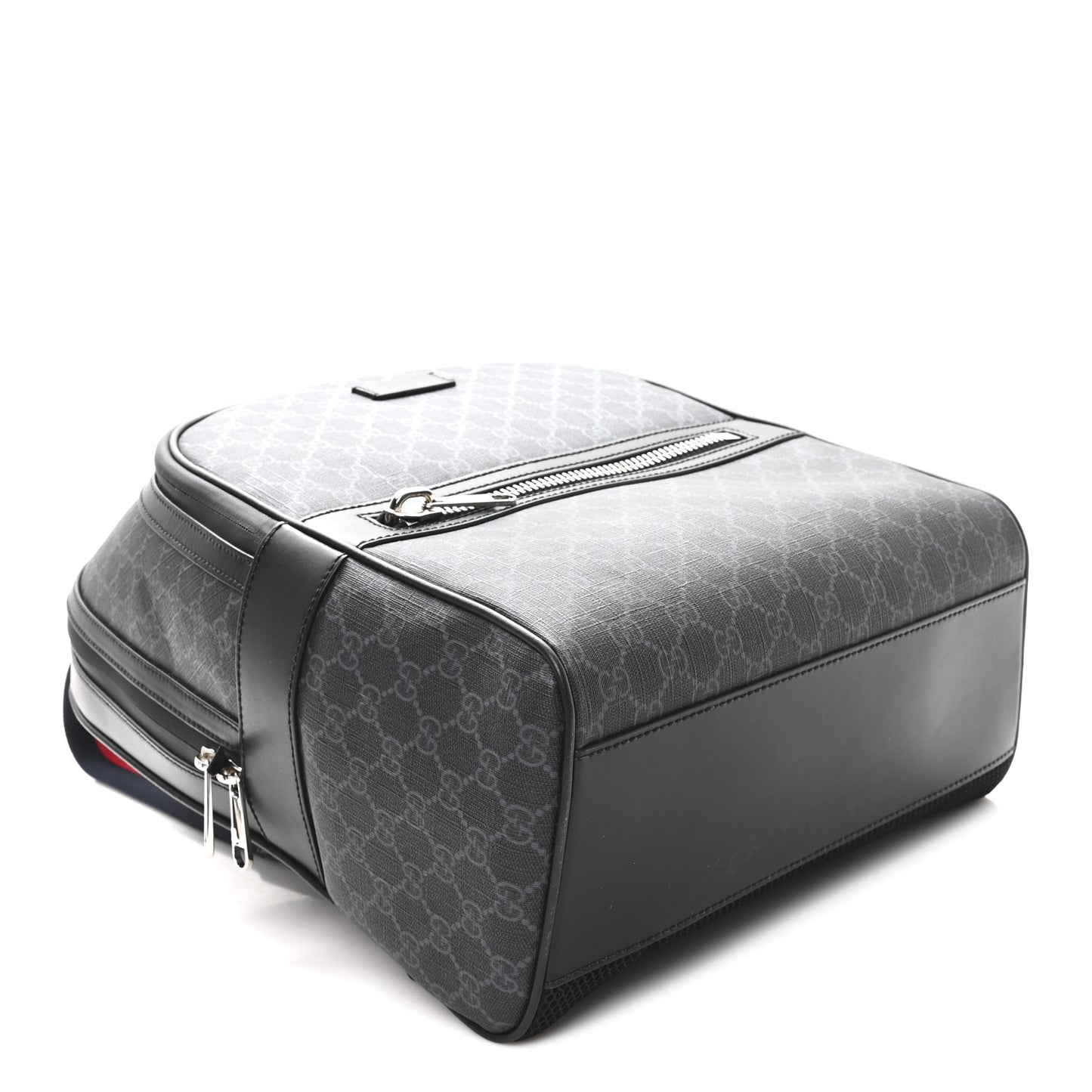 GG Supreme Monogram Backpack Grey Black
