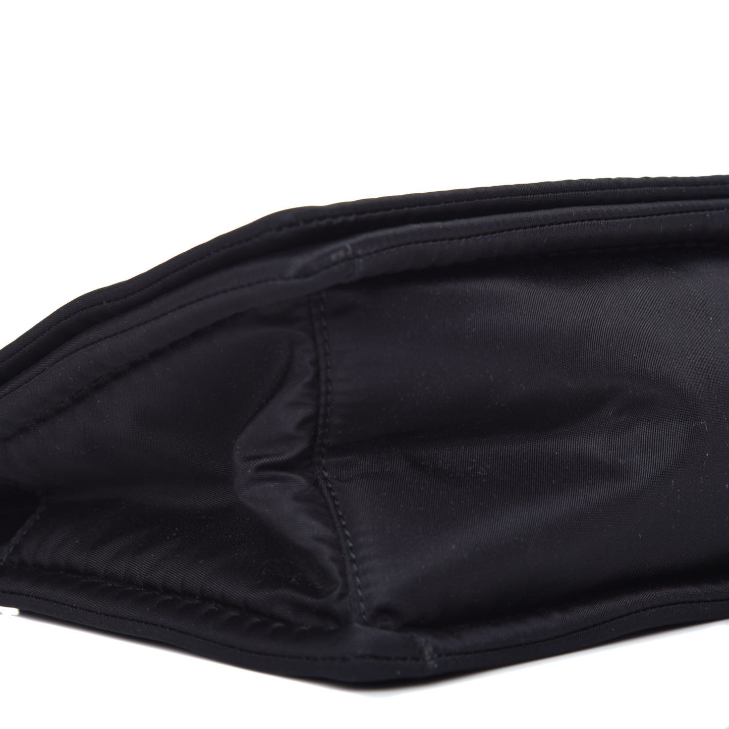 Nylon Tessuto Chain Shoulder Bag Black