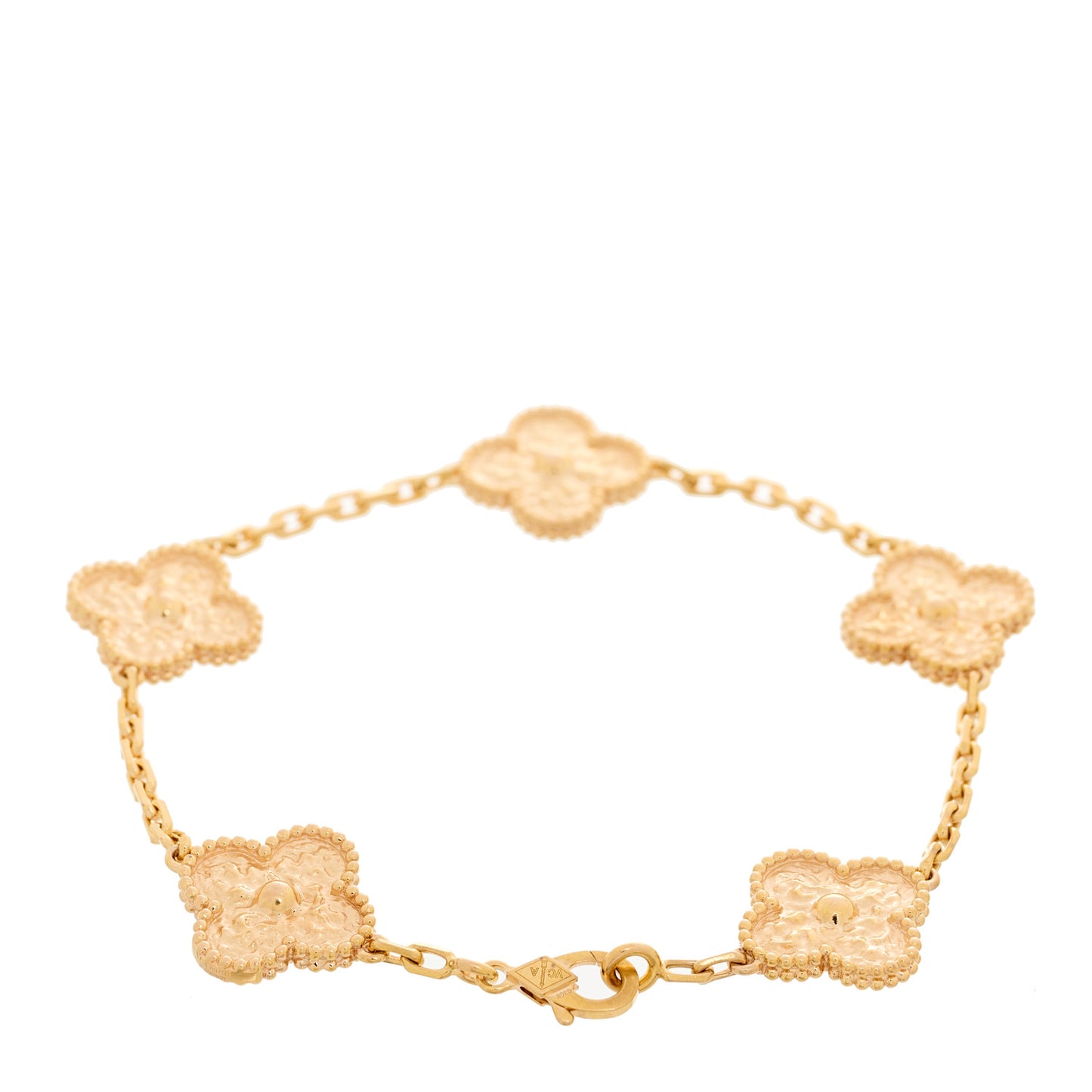 18K Rose Gold 5 Motifs Vintage Alhambra Bracelet