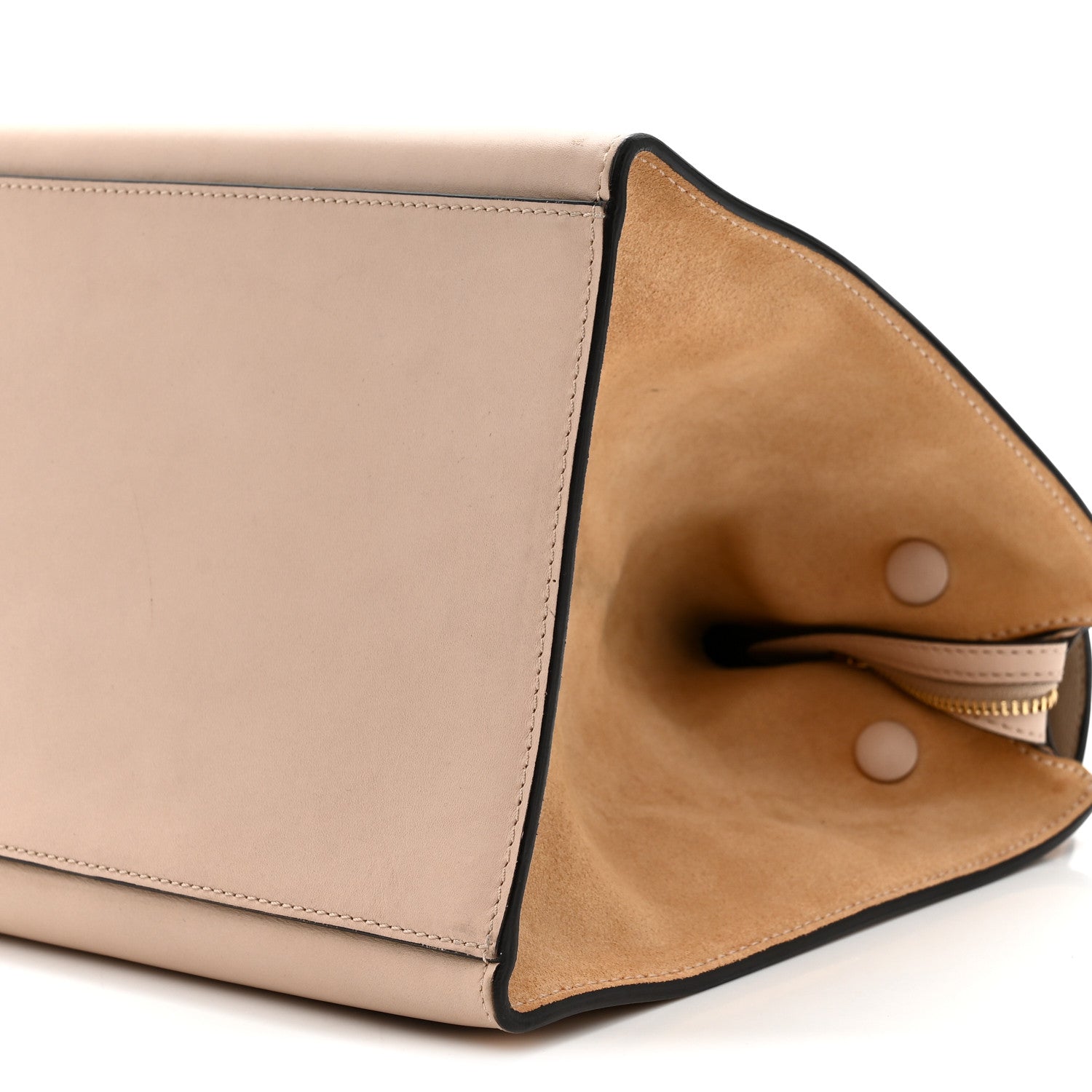 Celine Smooth Calfskin Suede Medium Trapeze Dune 8 of 9