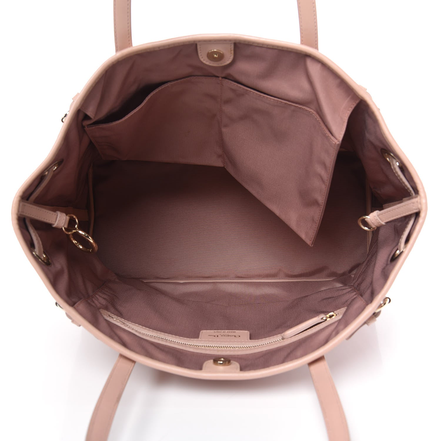Christian Dior Coated Canvas Cannage Medium Panarea Tote Rosato 5 of 10