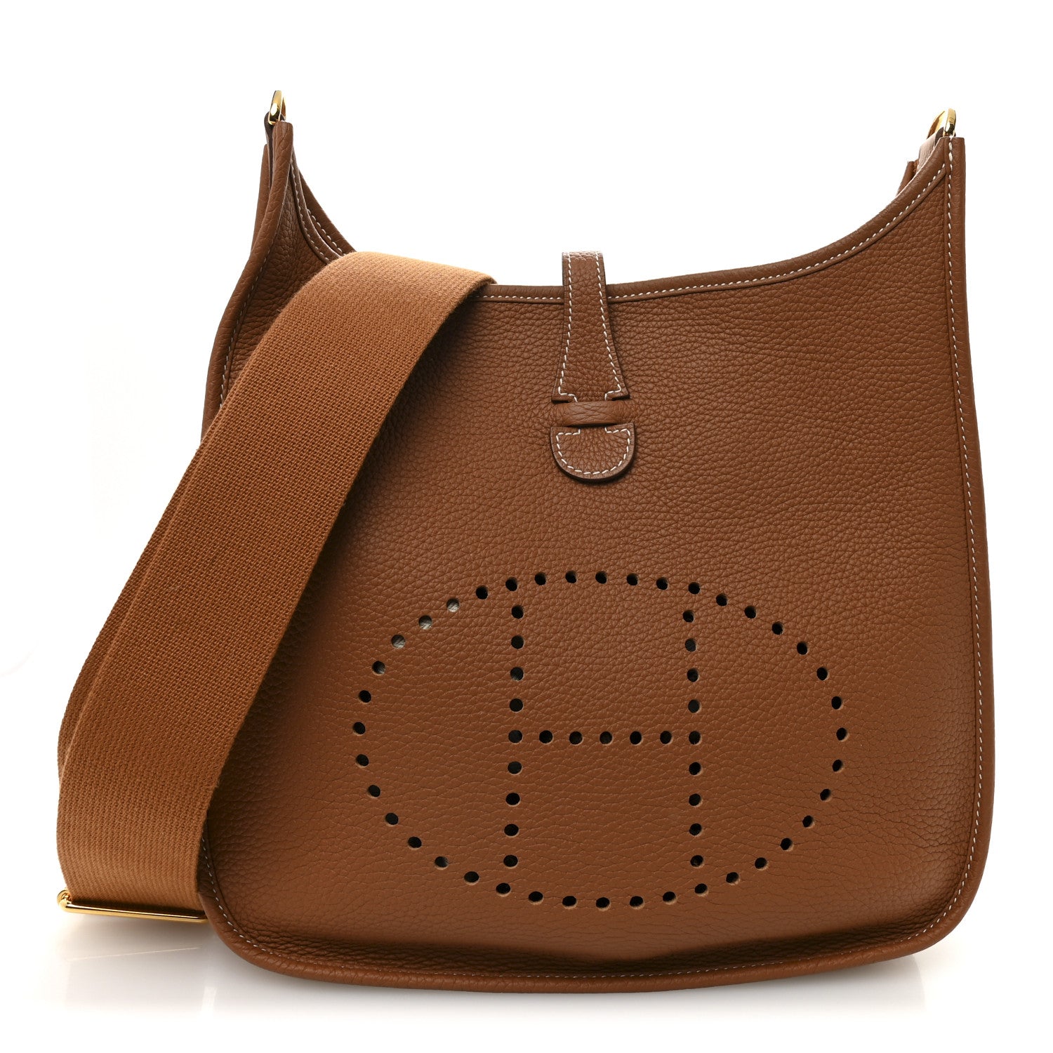 Hermes Taurillon Clemence EVELYNE III PM Gold 1 of 11