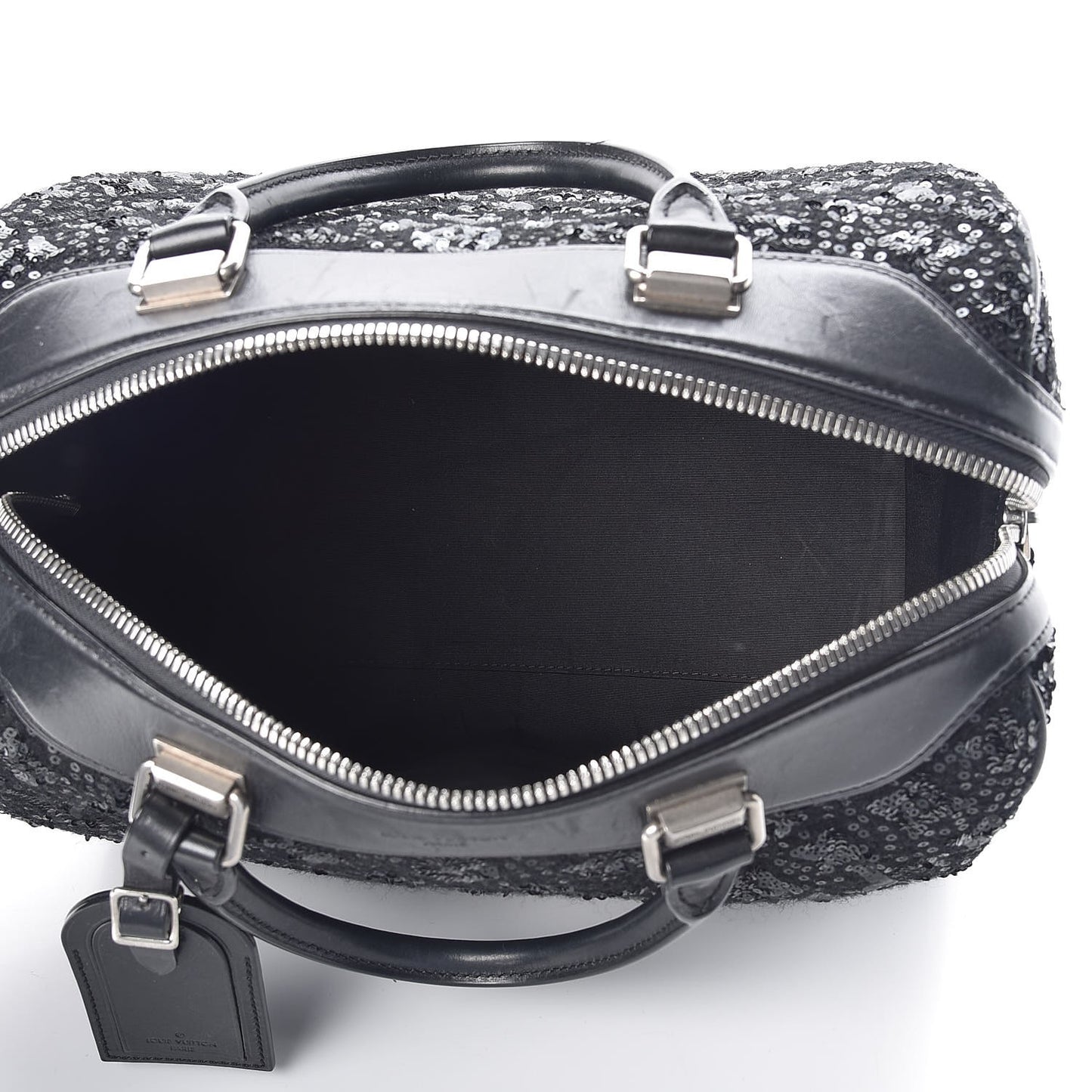 Sequin Monogram Sunshine Express Speedy Black