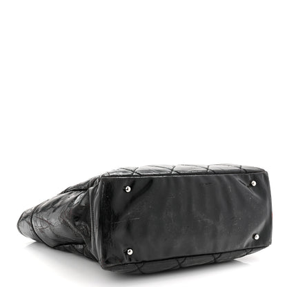 Chanel Vinyl Quilted Large Paris Biarritz Tote Black 4 of 14