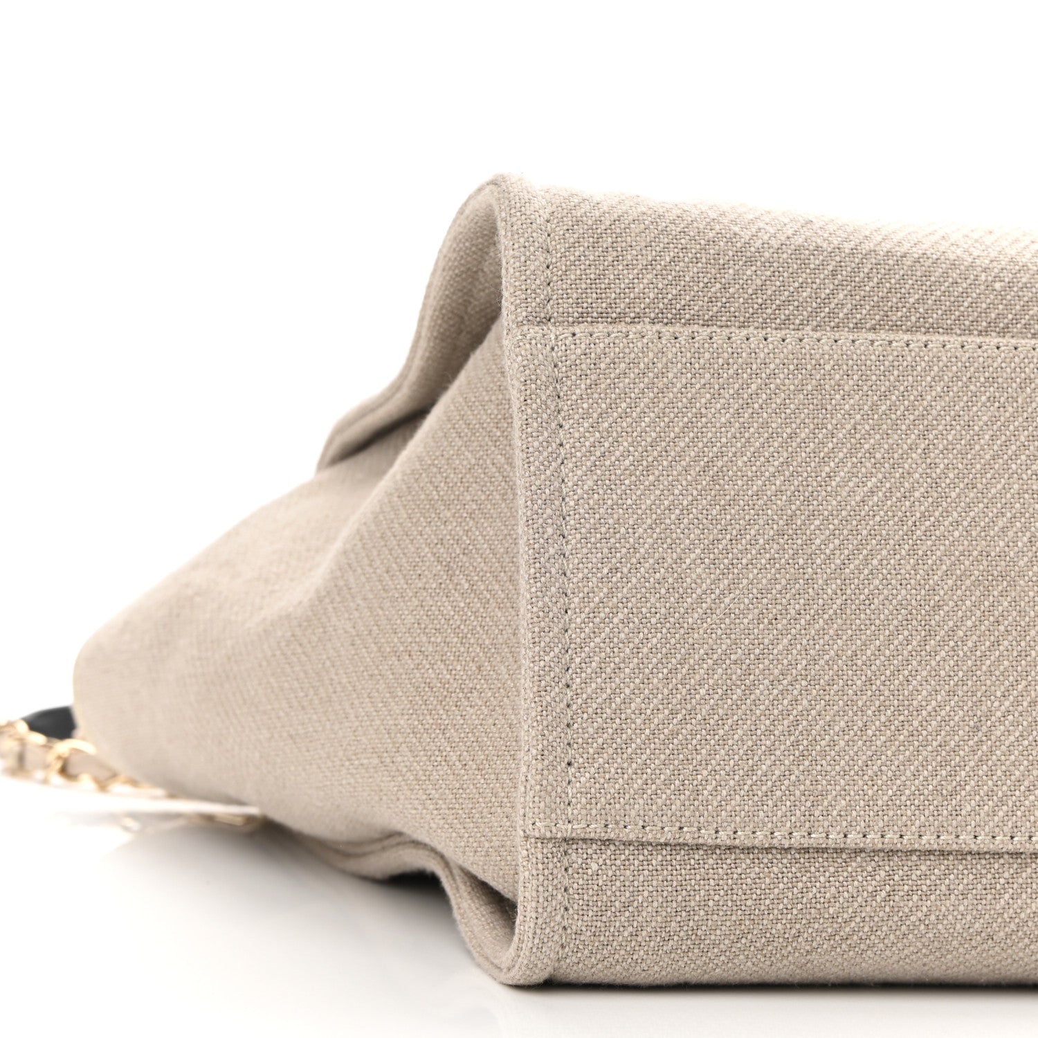 Chanel Mixed Fibers Medium Deauville Tote Beige Black 9 of 10