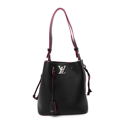 Louis Vuitton Calfskin Lockme Bucket Black 1 of 10