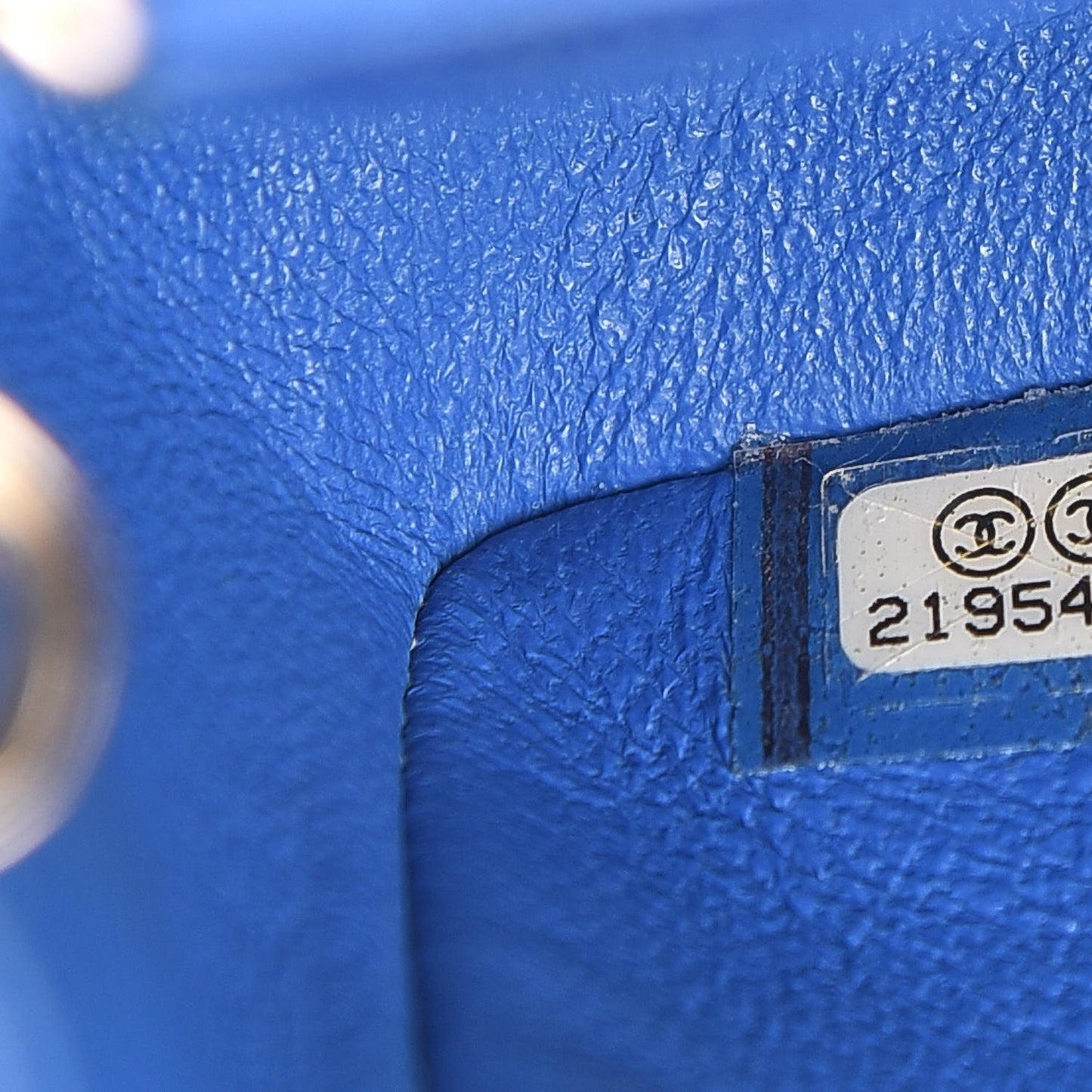 Lambskin Quilted Mini Rectangular Flap Blue