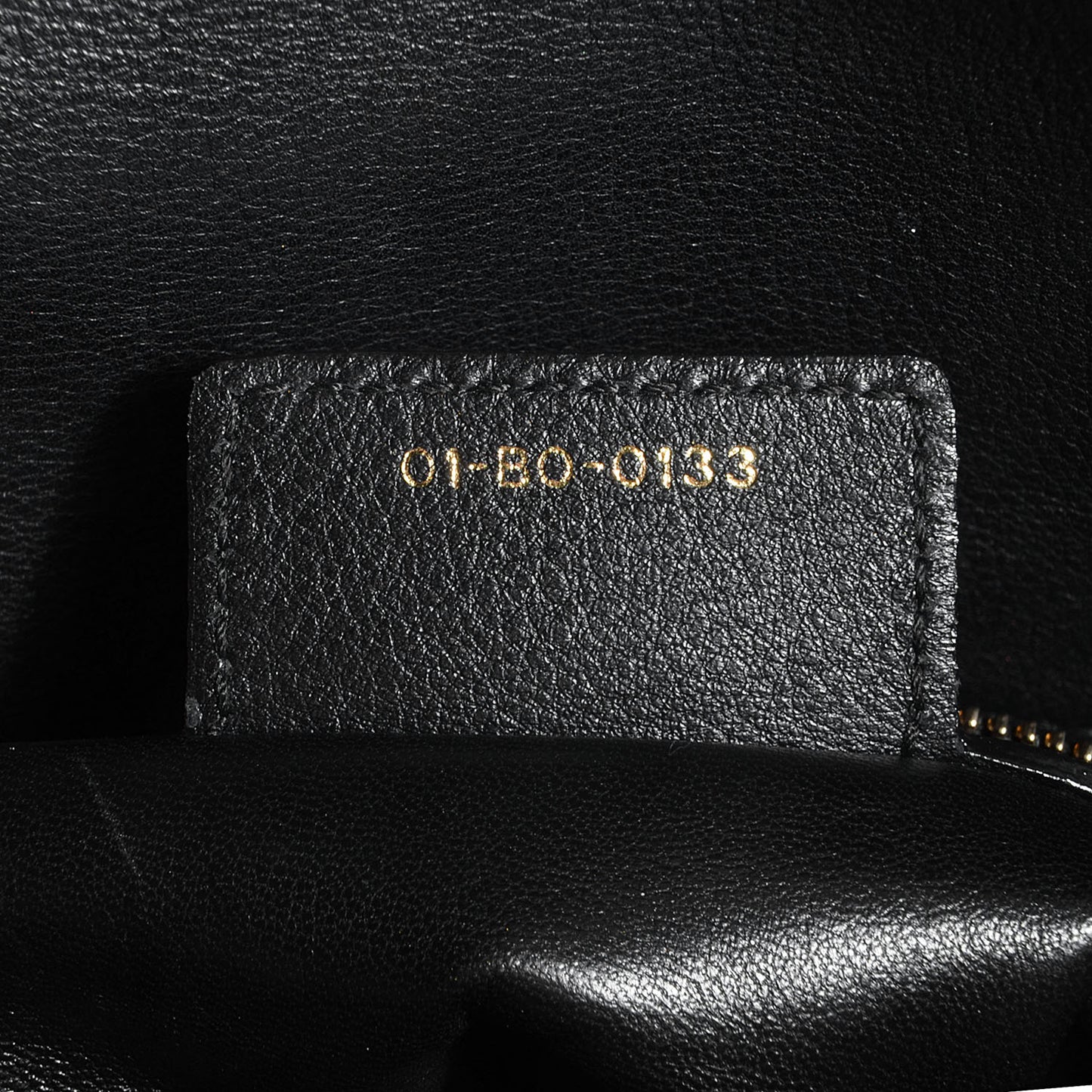Calfskin Small Diorling Black