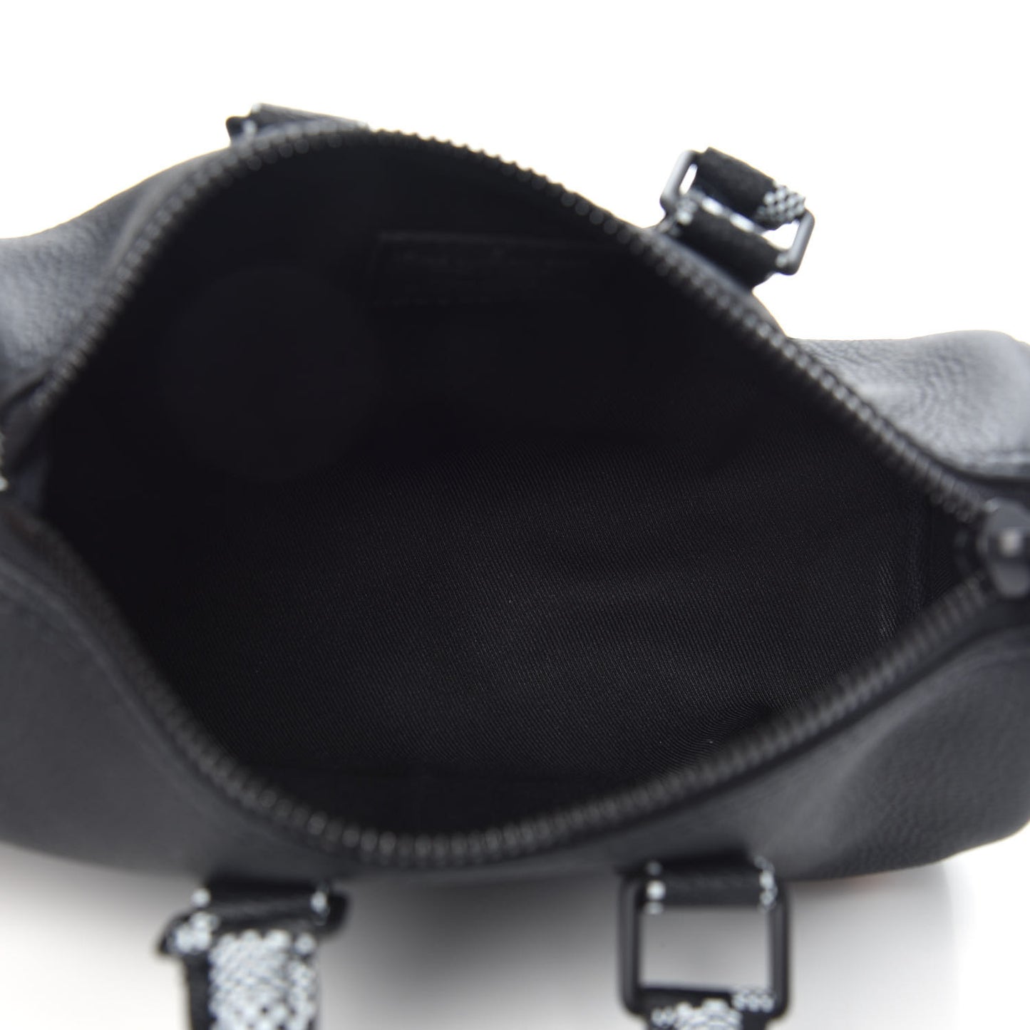 Calfskin Damier Distorted Keepall XS Black