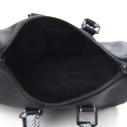 Louis Vuitton Calfskin Damier Distorted Keepall XS Black 6 of 9