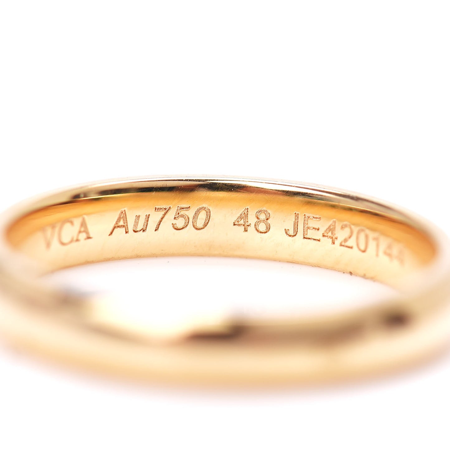 18K Yellow Gold 3mm Tendrement Wedding Band Ring 48 4.5