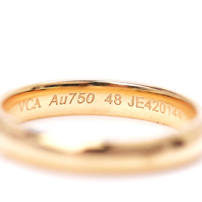 Van Cleef & Arpels 18K Yellow Gold 3mm Tendrement Wedding Band Ring 48 4.5 4 of 5