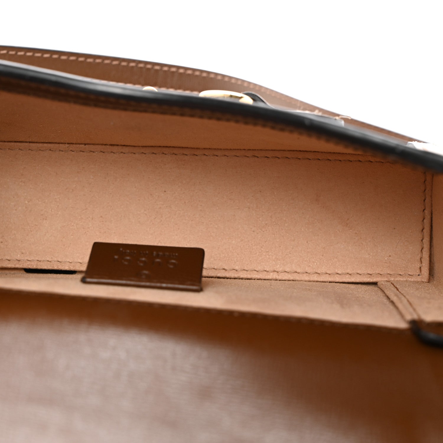 Gucci GG Supreme Monogram Mini Horsebit 1955 Shoulder Bag Beige Brown Sugar 5 of 10