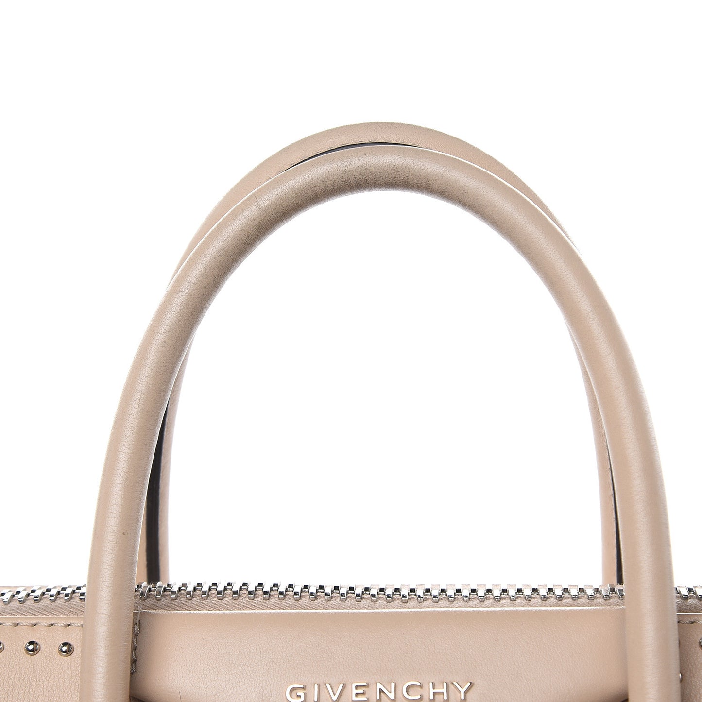 Calfskin Small Studded Antigona Nude