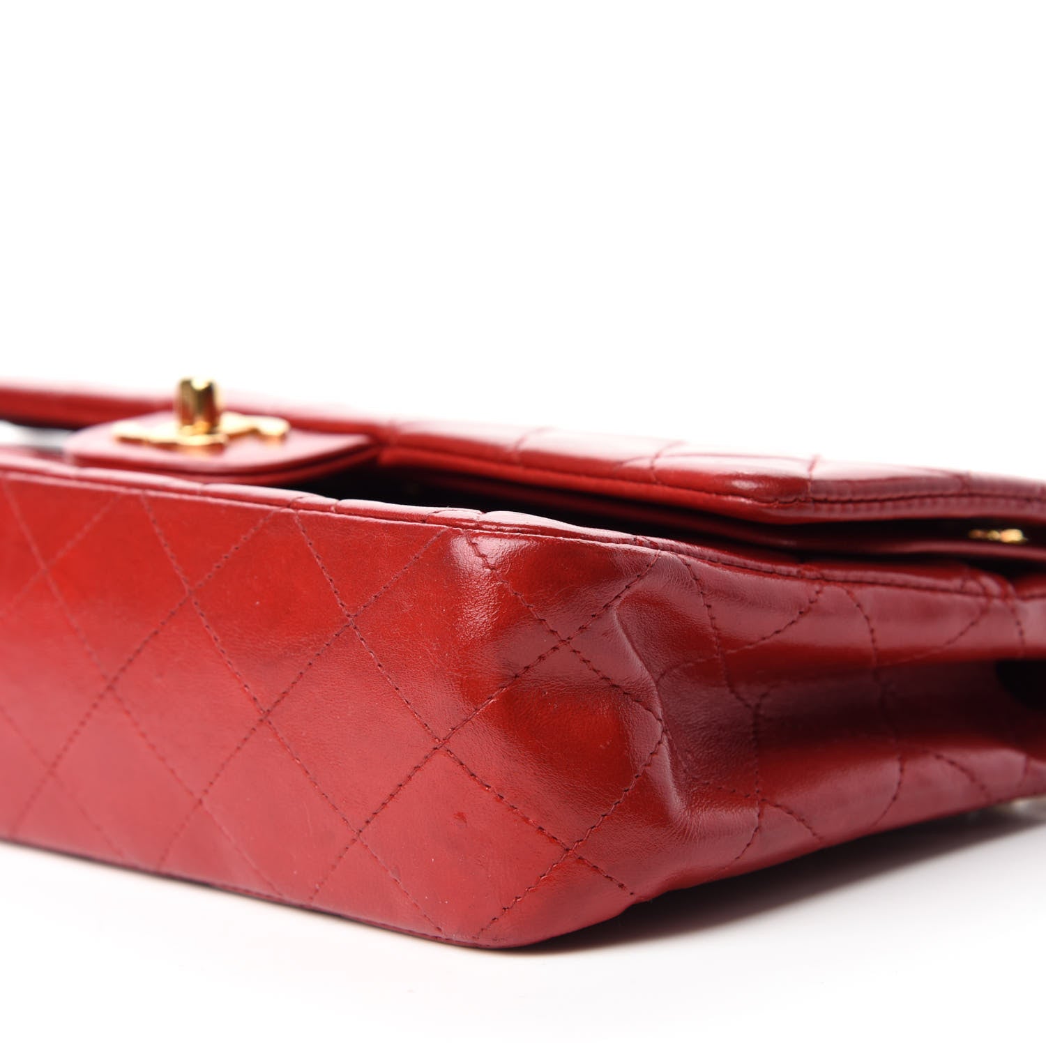 Chanel Lambskin Quilted Medium Double Flap Red 7 of 15