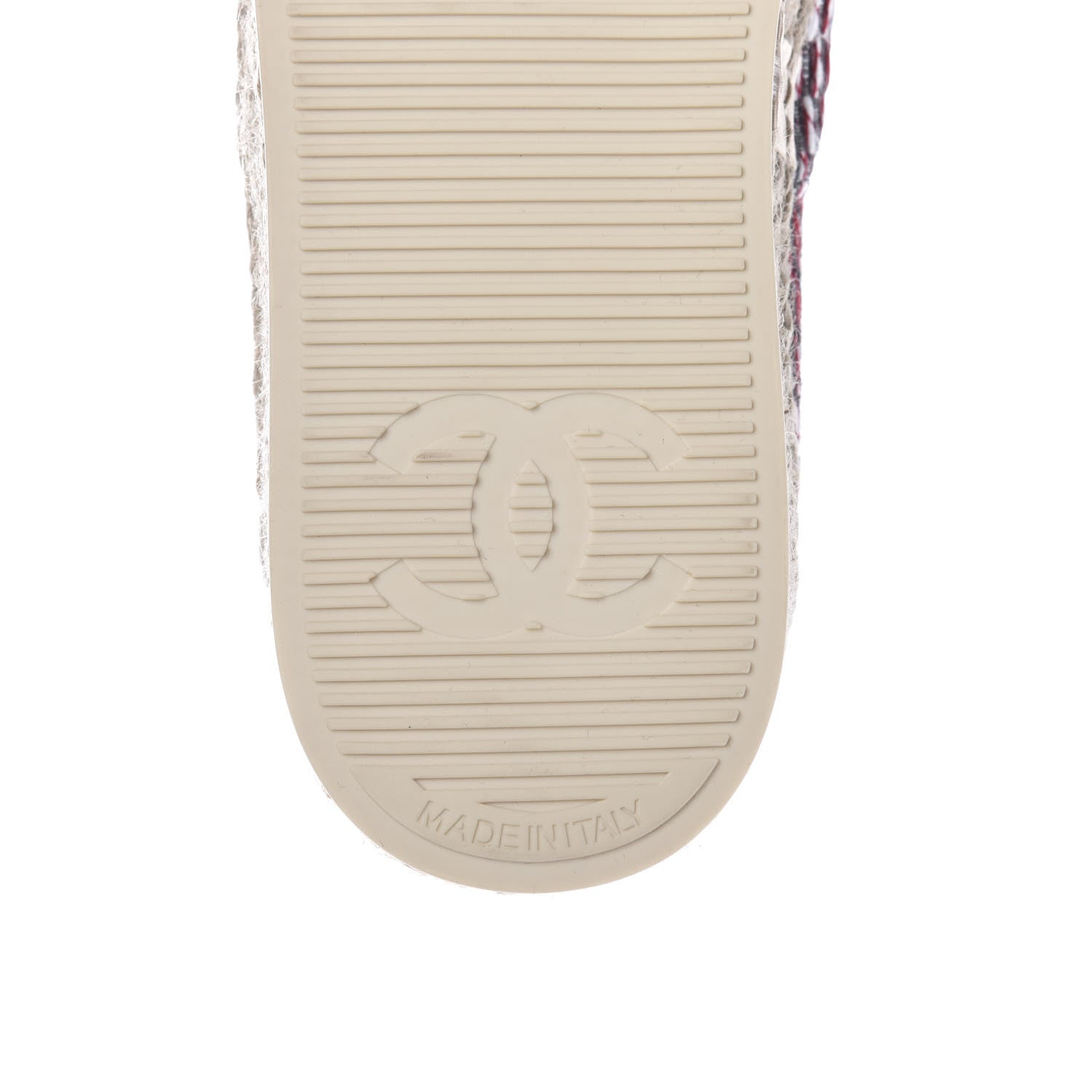 Chanel Tweed Grosgrain Lace Up Espadrilles 36 Red White Black 8 of 10