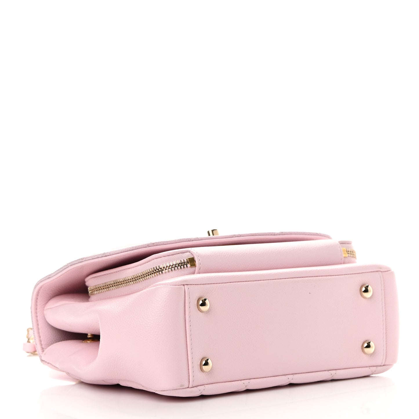 Caviar Quilted Medium Business Affinity Flap Light Pink
