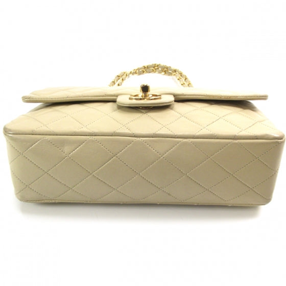 Lambskin Double Flap Light Beige