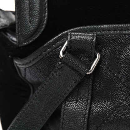 Chanel Caviar Fabric Diamond Stitched Mademoiselle Shoulder Bag Black 12 of 12