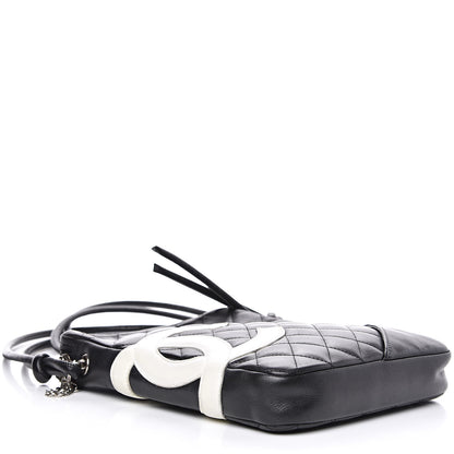 Chanel Calfskin Quilted Medium Cambon Messenger Black White 4 of 12