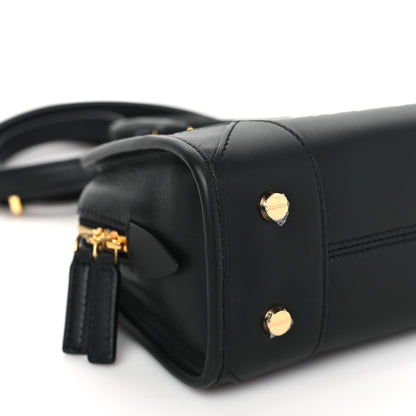 MCM Calfskin Mini Aren Boston Bag Black 7 of 8