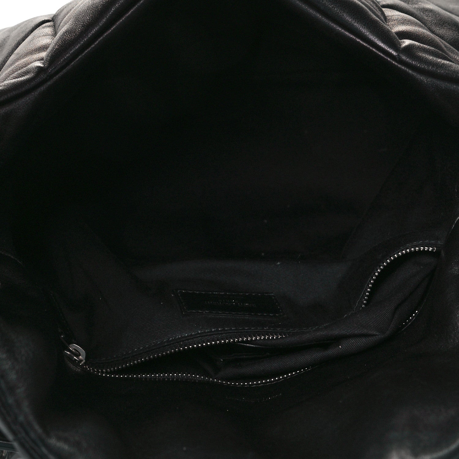 Saint Laurent Lambskin Quilted Medium Loulou Puffer Monogram Chain Satchel Black 5 of 10