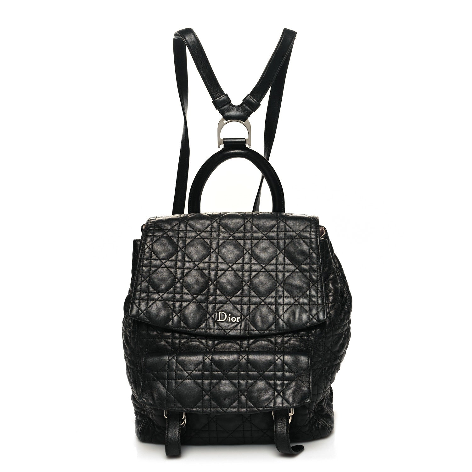 Christian Dior Lambskin Cannage Large Stardust Backpack Black 1 of 11