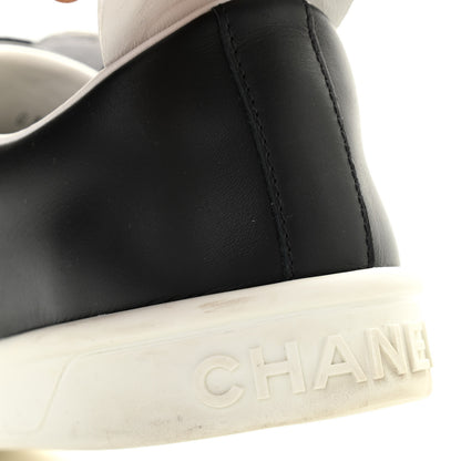 Chanel Calfskin CC Womens Sneakers 40 Black 9 of 17