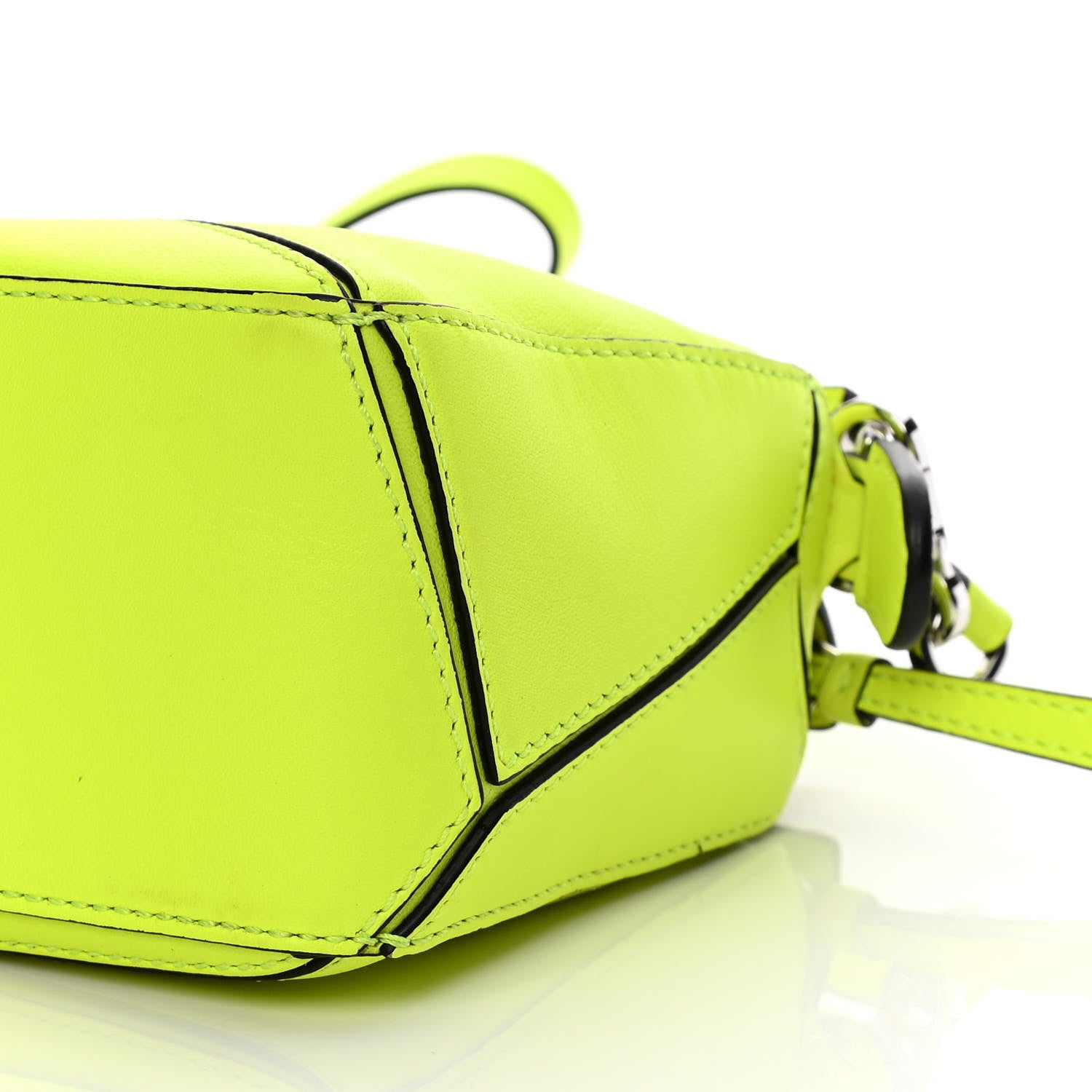 Loewe Calfskin Mini Puzzle Bag Neon Yellow 9 of 13
