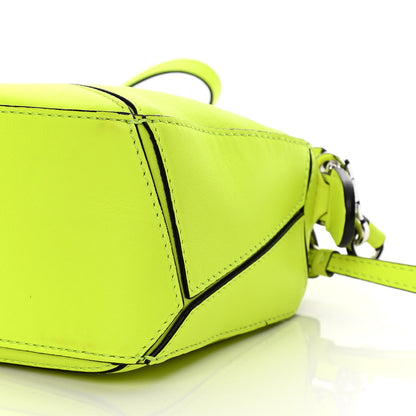Loewe Calfskin Mini Puzzle Bag Neon Yellow 9 of 13