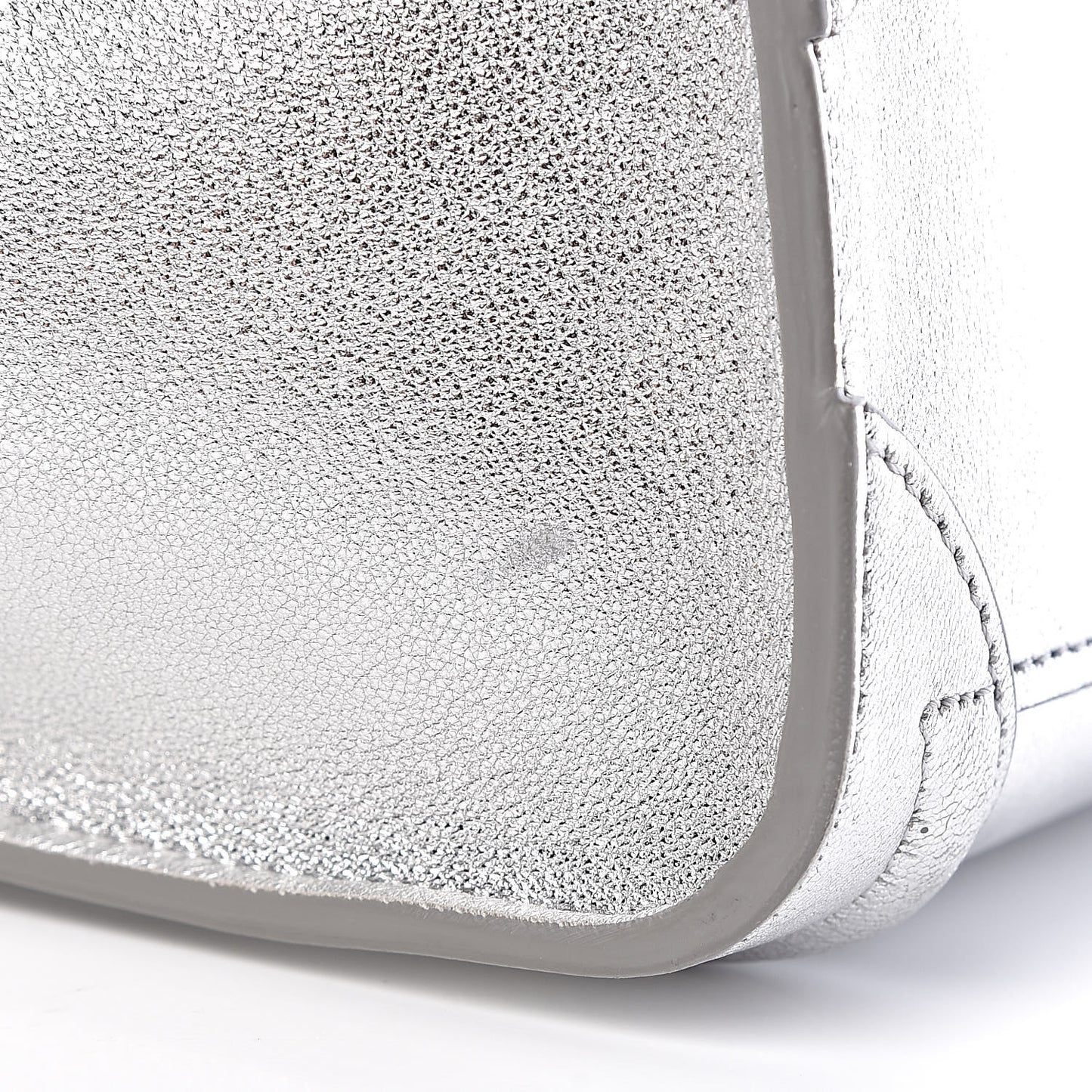 Laminated Lambskin Nano Luggage Silver