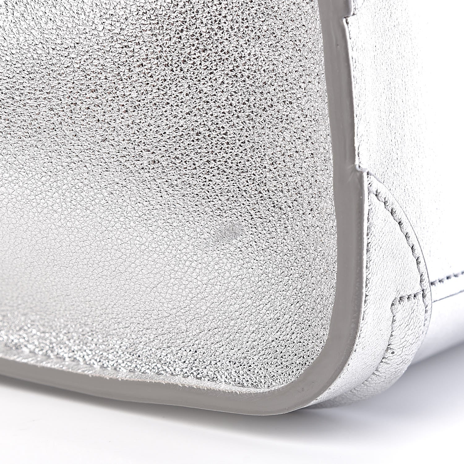 Celine Laminated Lambskin Nano Luggage Silver 12 of 13
