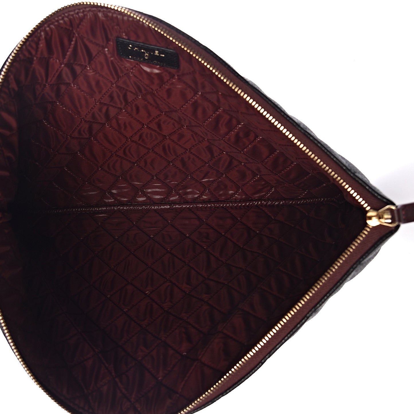 Caviar Quilted Large Cosmetic Case Black