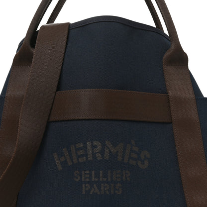 Hermes Canvas The Grooming Bag Bleu Navy Feu 8 of 10