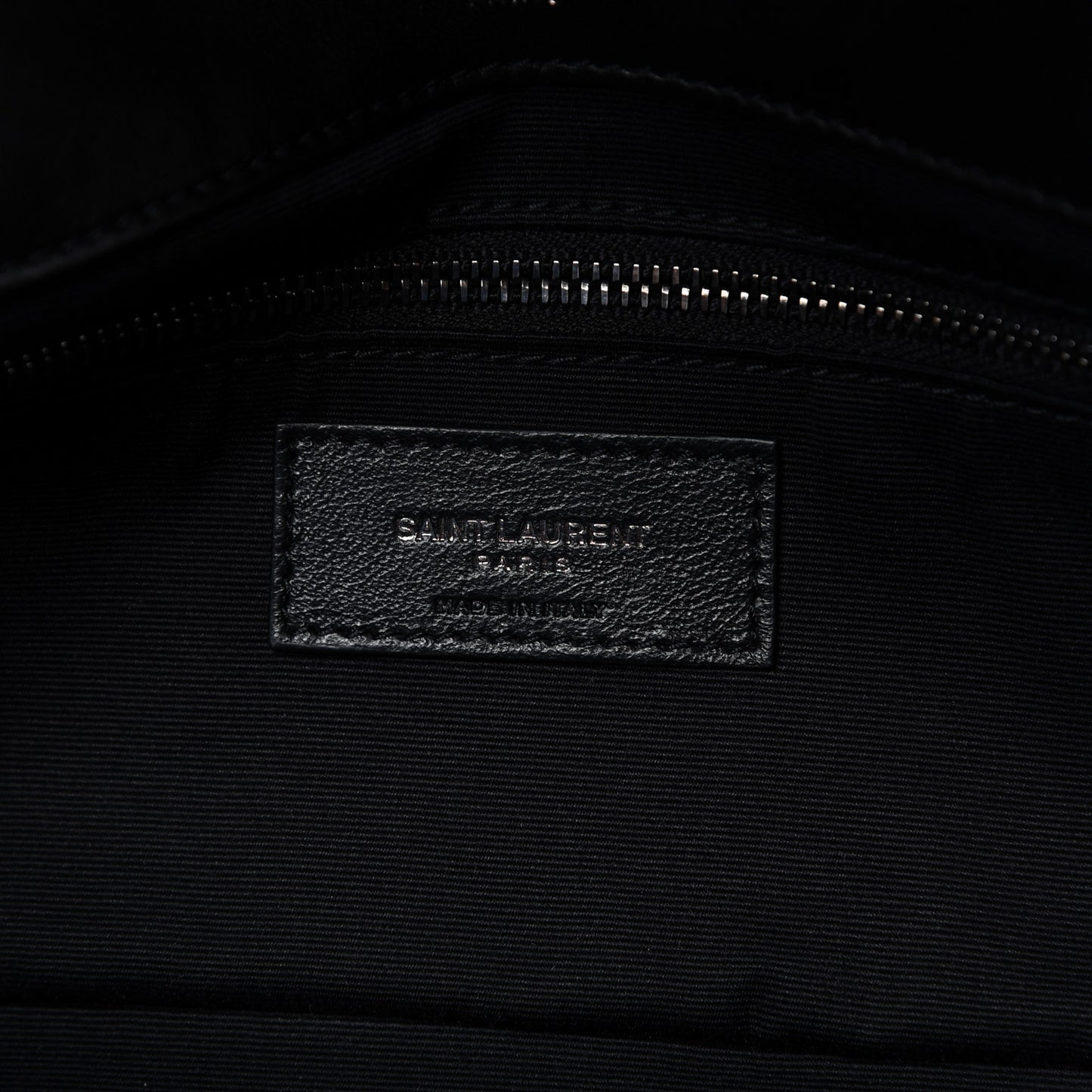 Lambskin Patchwork Micro Stud Monogram Medium Jamie Baguette Black